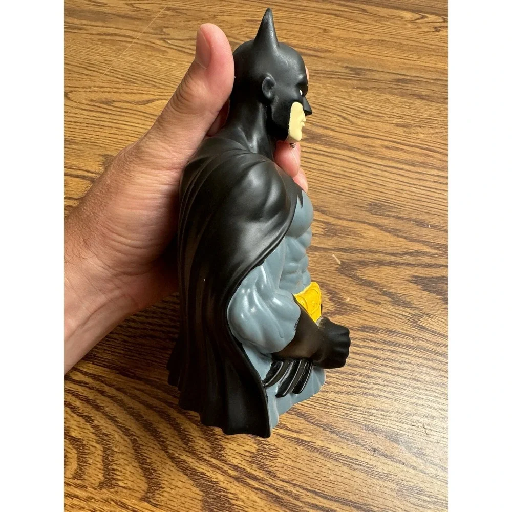 Justice League Batman Coin Bank DC Marvel 3D Toy Figure Piggy Bank PVC With Plug